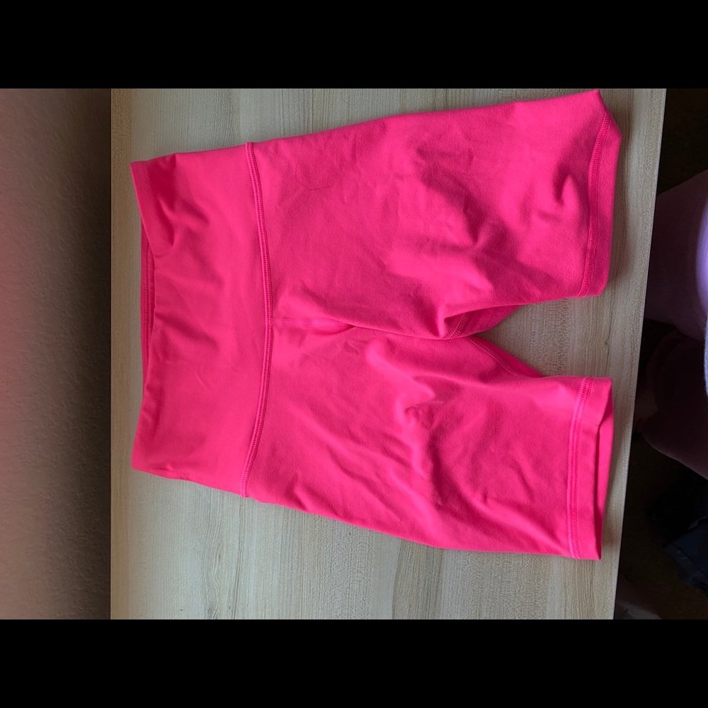 old navy hot pink biker shorts